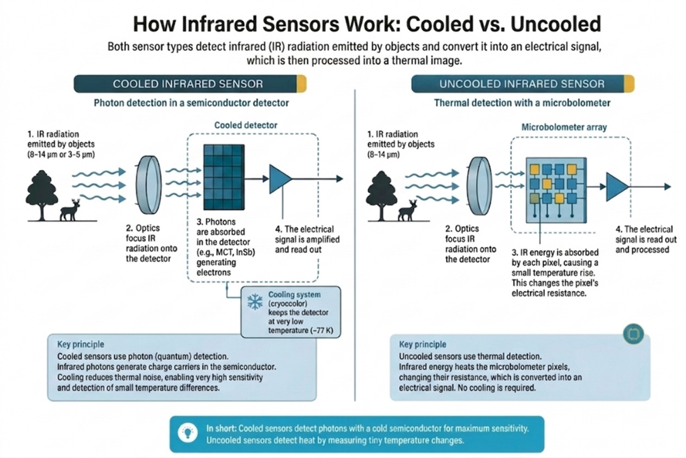 How Indrared Sensors Work: Cooled vs. Uncooled